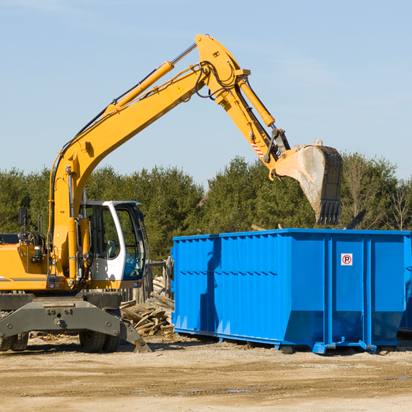 are there any restrictions on where a residential dumpster can be placed in Valeria IA